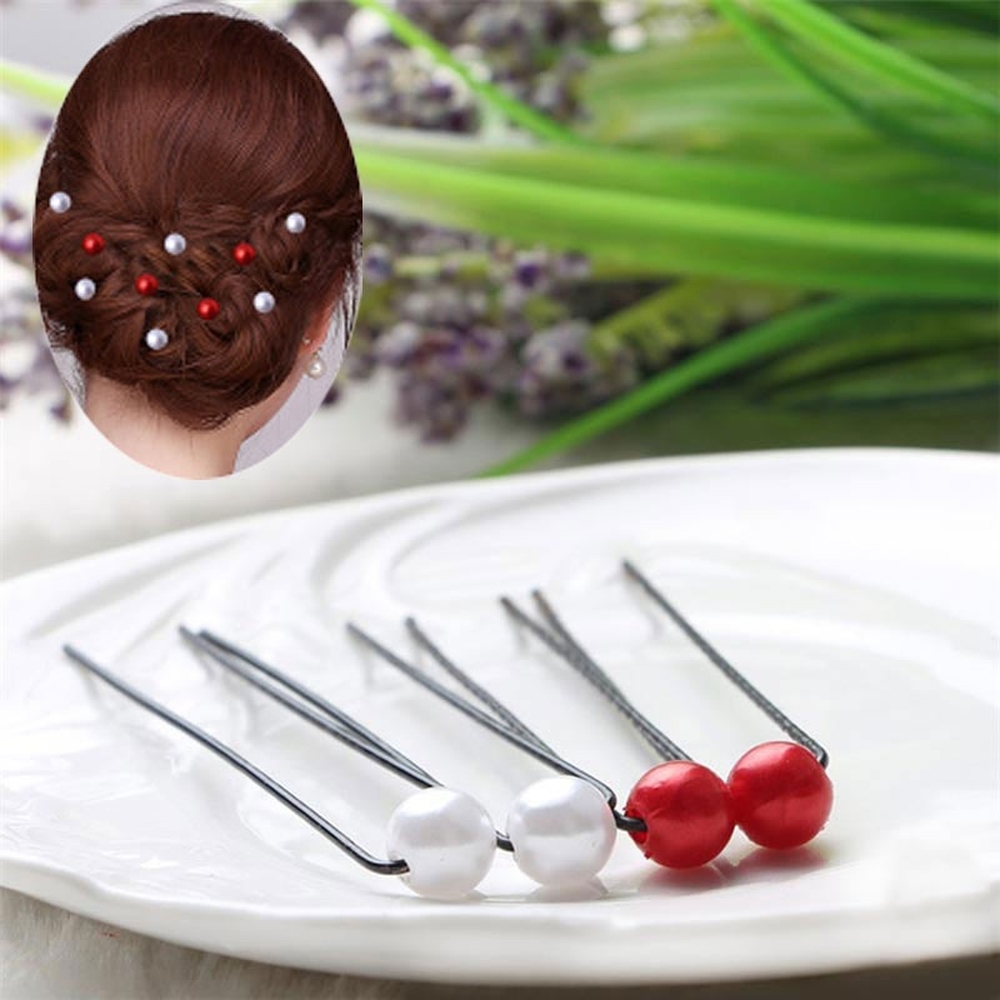 Trâm Cài Tóc Hạt Chai Ghim Đen