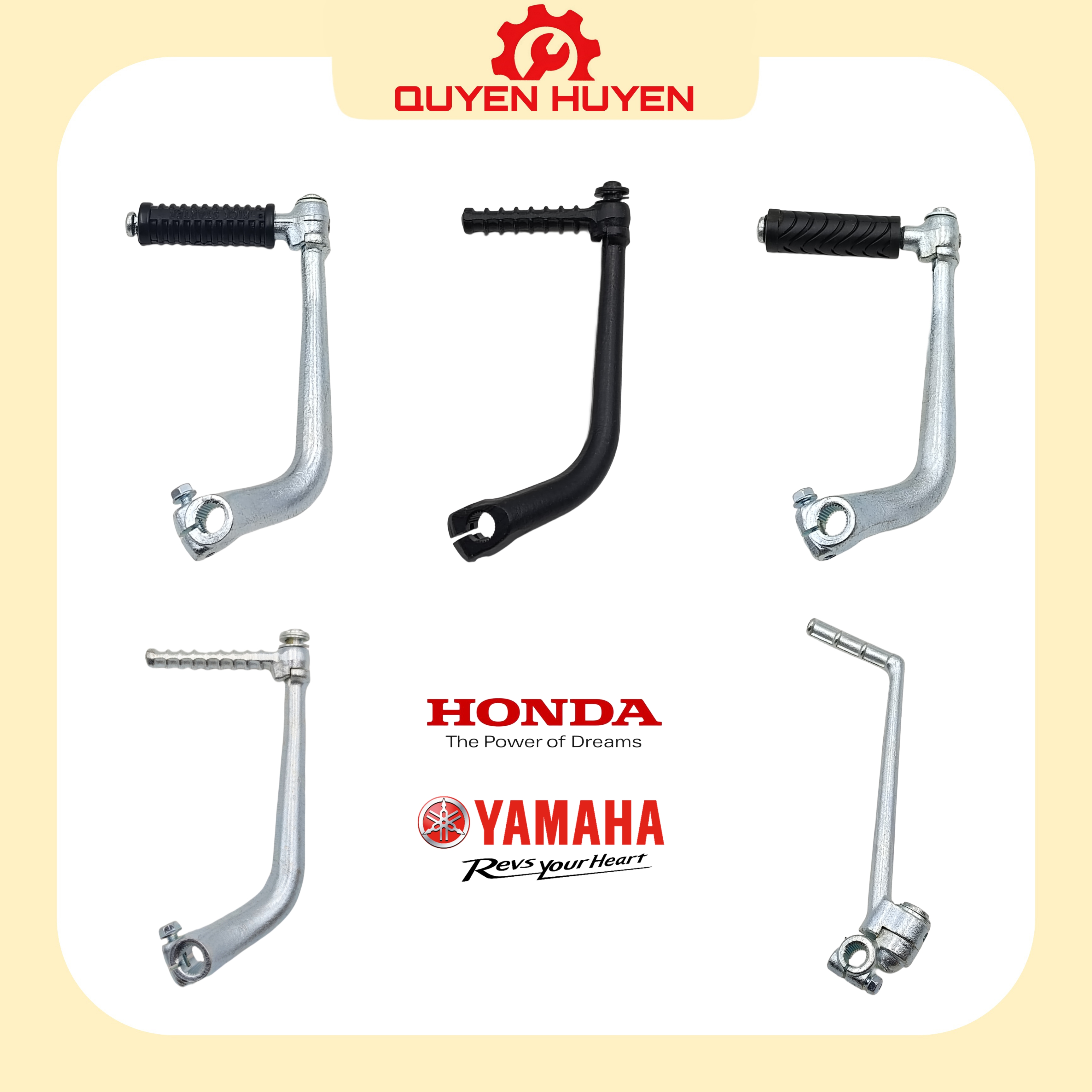 Cần khởi động xe máy, giò đạp xe honda, yamaha - dream, wave alpha, rs, rsx, s110, future neo, jupiter, sirius, cub 81, 82/dd