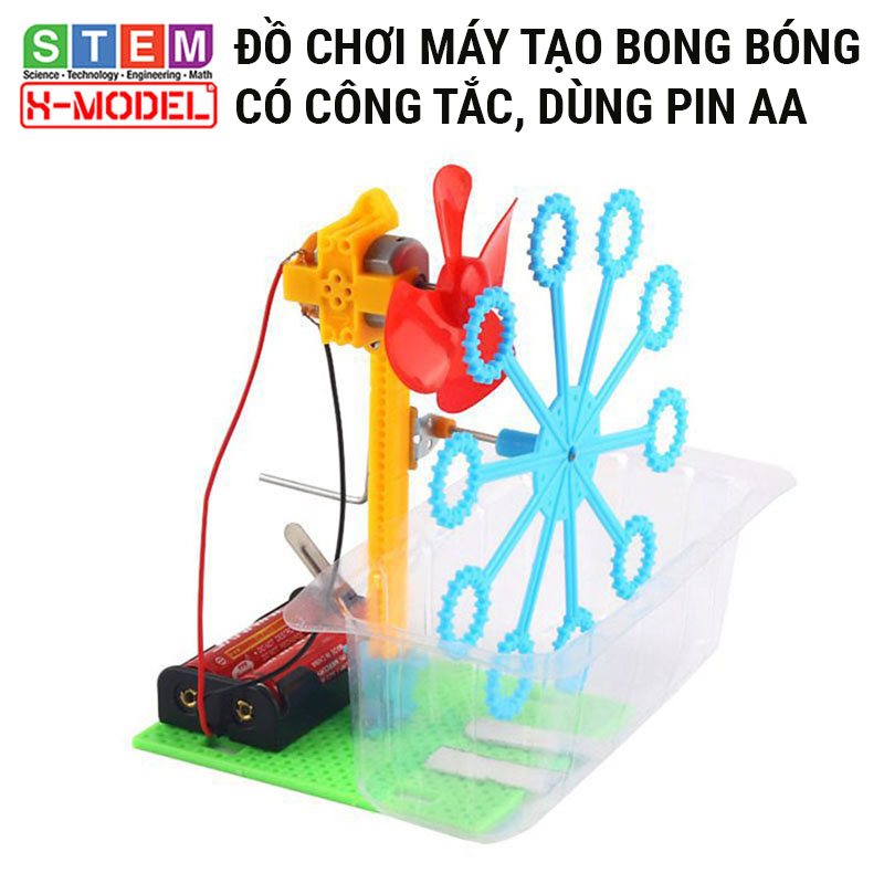 Đồ chơi STEM cho bé Máy tạo bong bóng X-MODEL ST84, Đồ chơi sáng tạo cho bé DIY| Giáo dục STEM, STEAM