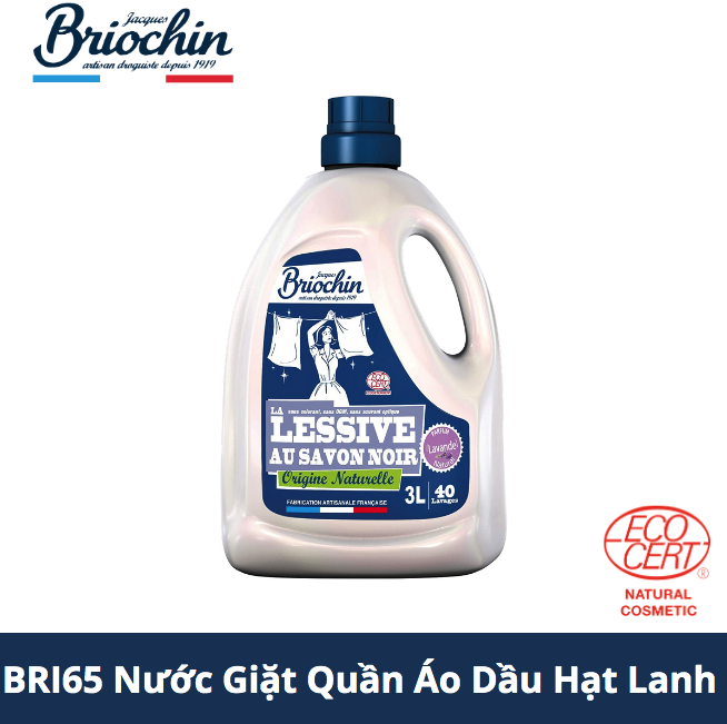 HCMBRI 65 - Nước giặt quần áo dầu hạt lanh 3L Briochin nhập khẩu từ Pháp