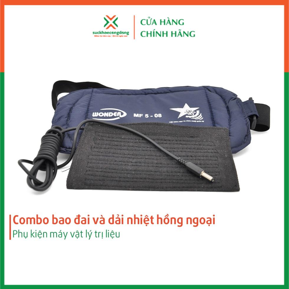 [Phụ kiện máy] COMBO Bao đai nhiệt và Dải nhiệt hồng ngoại - Phụ kiện dùng cho Máy Vật Lý Trị Liệu Wonder MF5-08, Great 12, Doctor Home