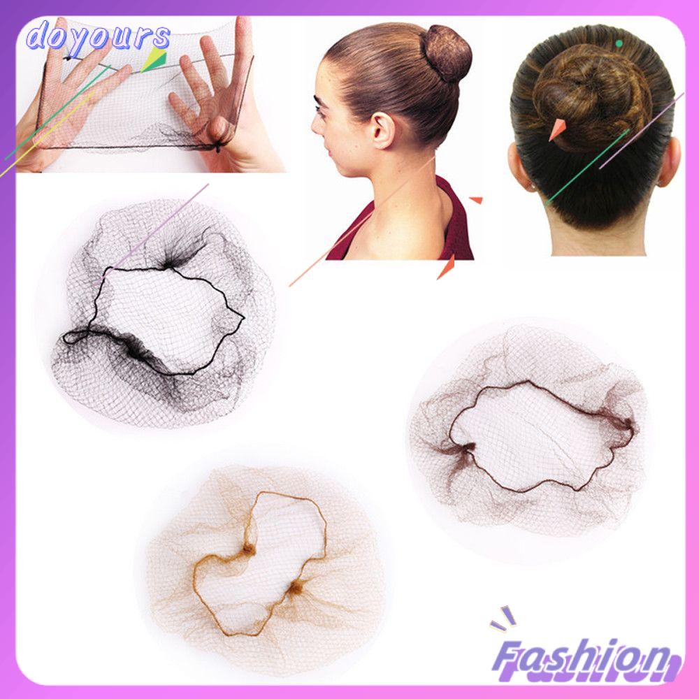 DOYOURS 10/30 Pcs Hot Sale Ballet Snood Elastic Edge Fine Mesh Wig Net Hair Styling Tool Invisible Hair Nets Bun Cover