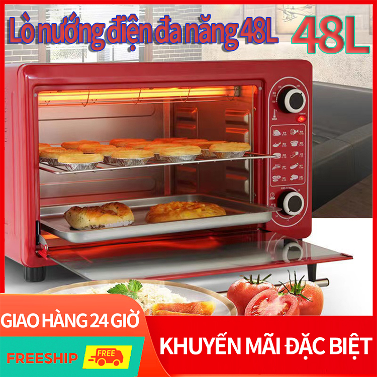 48L multifunctional electric oven, 8 cooking modes, microwave oven