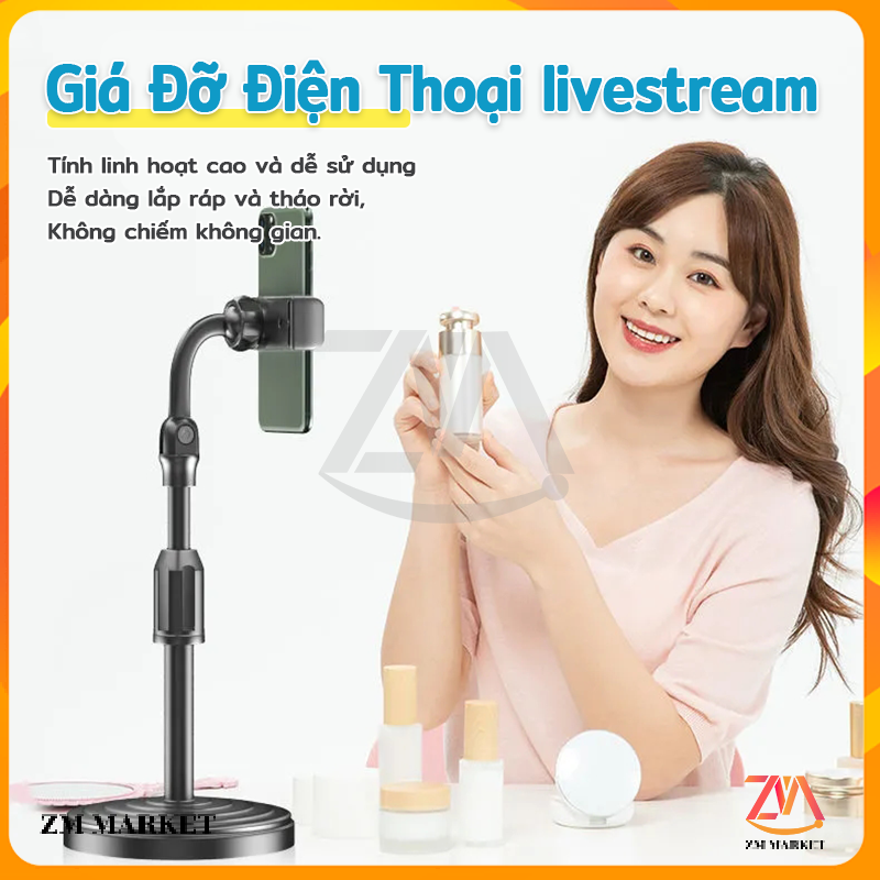 Giá Đỡ Điện Thoại livestream,Giá đỡ điện thoại xem phim,livestream Xoay được 360* tiện lợi
