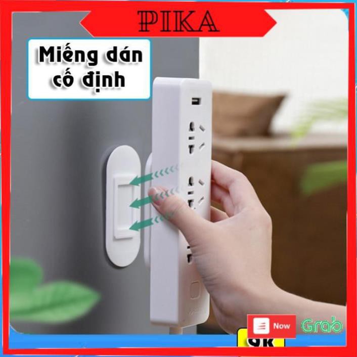Miếng Dán Cố Định Ổ Cắm Điện, Điều Khiển, Cục Wifi Treo Tường Tiện Dụng(Kiểu Ngang)
