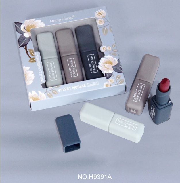 [HCM]SET 03 THỎI SON SÁP HENGFANG VELVET MOUSSE SANG TRỌNG