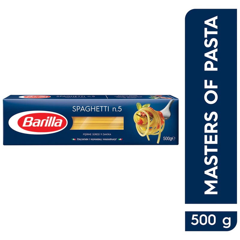 Mì ý spaghetti hiệu barilla sợi số 5 hộp 500g