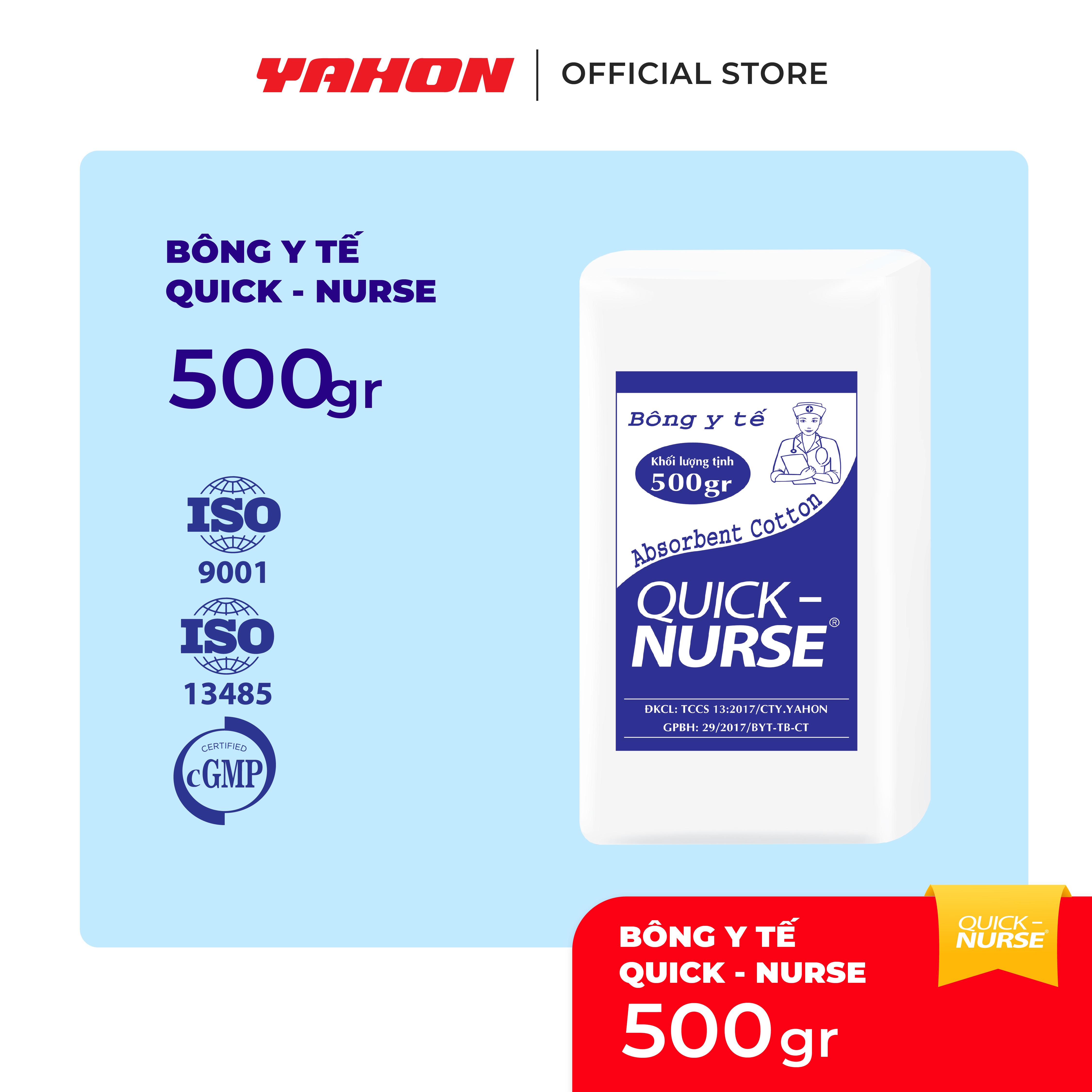 Quick-Nurse Medical Cotton, 500G/Bag Giá  108,000 Đồng*Miễn phí vận chuyển