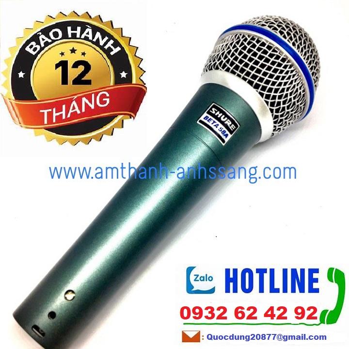 Mic vocal beta 58A micro chuyên nghiệp beta 58A 01 cây