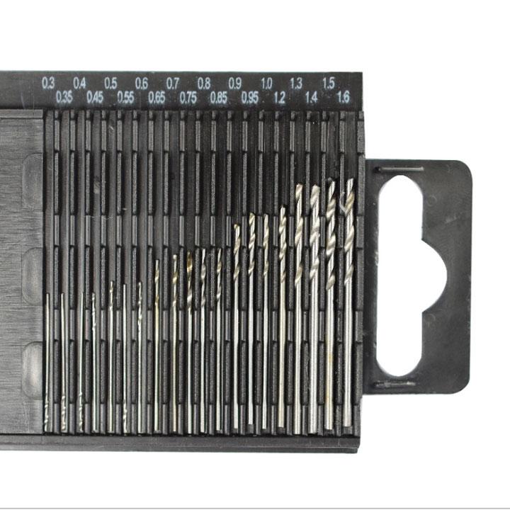 Bộ 20 Mũi Khoan Xoắn Thép Tốc Độ Cao HSS 0.3-1.6mm