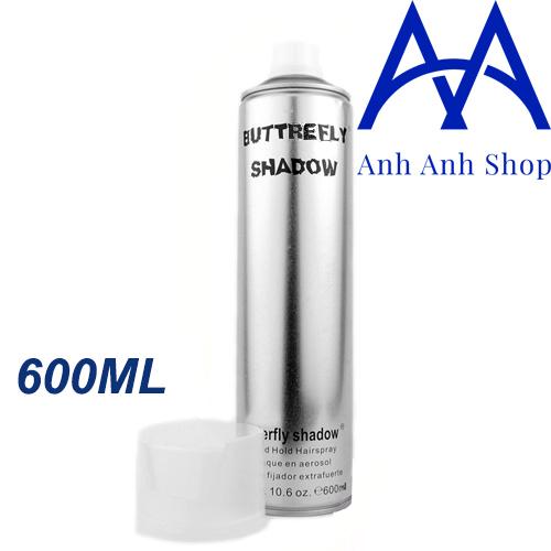 Gôm xịt tạo kiểu tóc Butrefly Shadow 600ml Gôm chính hãng cho nam nữ - gôm mềm