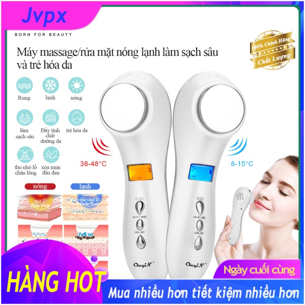 Hot and Cool Facial Massager Face Beauty Machine for Smooth Fine Lines, Tighten Skin and Reduce Skin Irritation, USB Rechargeable COD