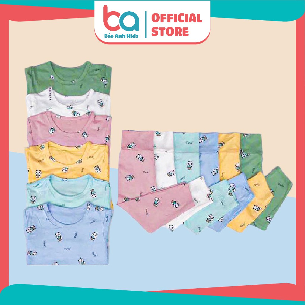 Bộ dài tay cho bé trai bé gái - chất thun lạnh thu đông panda mềm mịn