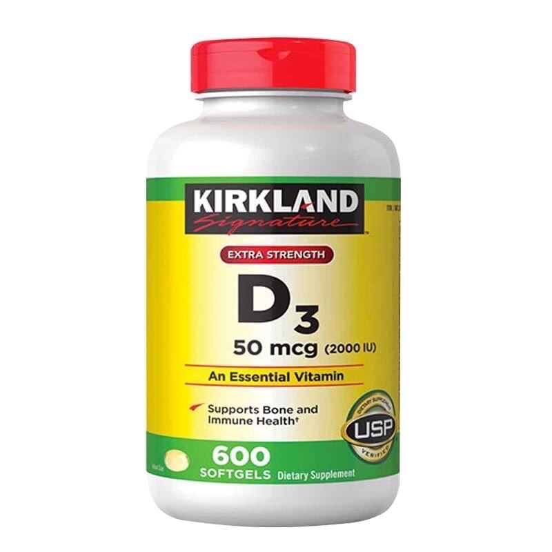 DATE 2024 -Kirkland Viên Uống Bổ Sung Vitamin D3 2000IU 600 Viên