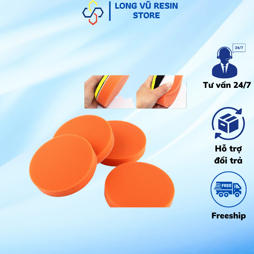 Phớt xốp phẳng đánh bóng ô tô bước 2