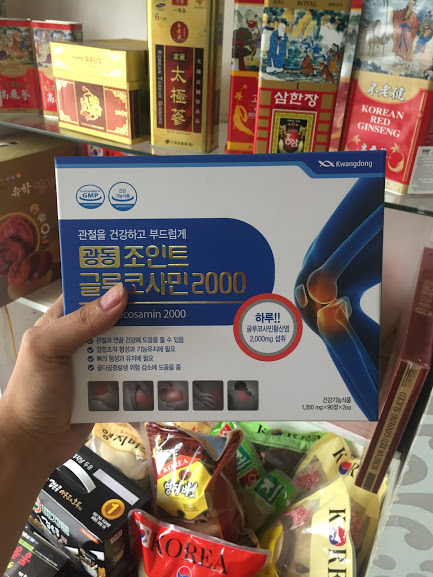 Viên uống hỗ trợ điều trị xương khớp KWANGDONG Hàn Quốc hộp 2 lọ * 90 viên (Joint Glucosamin 2000)