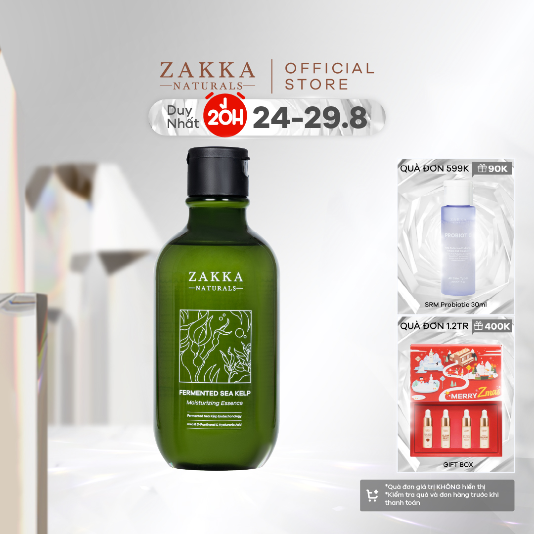 Tinh Chất Dưỡng Ẩm, Phục Hồi Da Zakka Naturals Chiết Xuất Tảo Biển Lên Men Fermented Sea Kelp Moisturizing Essence 300ml