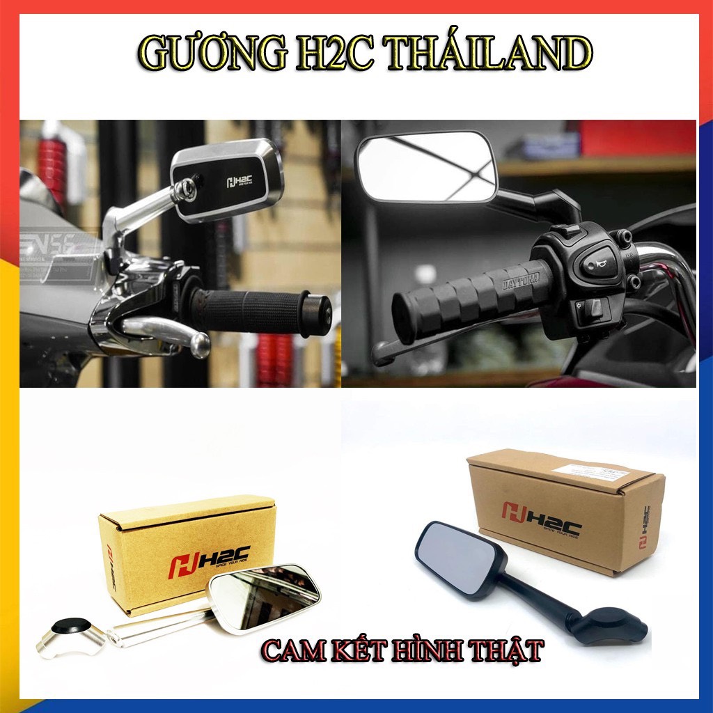 COMBO GƯƠNG H2C CHÍNH HÃNG + BỊT CHÂN GƯƠNG CHO SH VIỆT