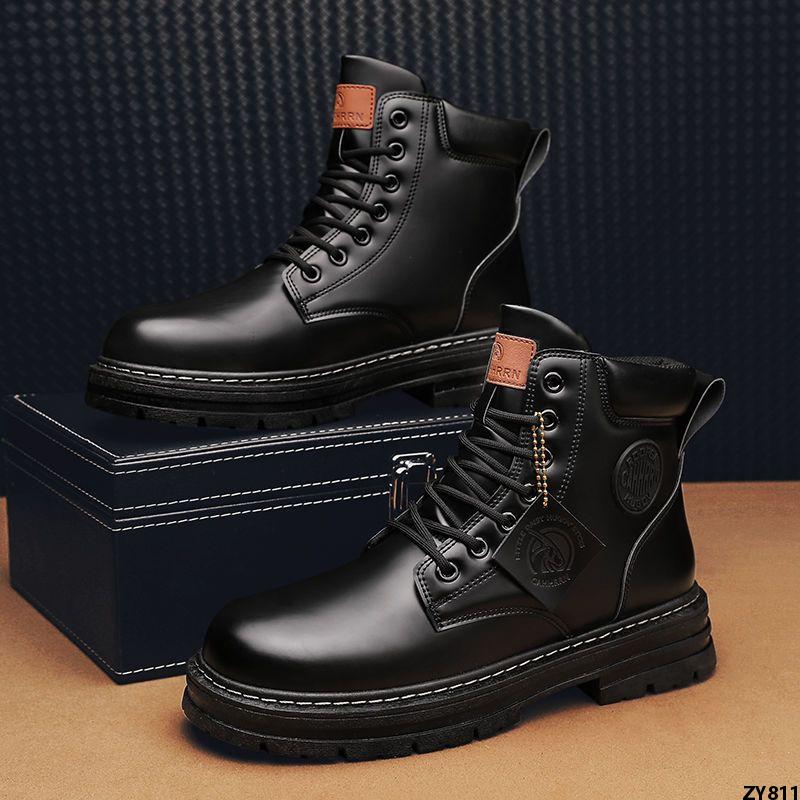 Bốt Phong Cách Boot Mùa Xuân Boot Bumblebee Nam Đế Giữa Anh Cao Cổ Martin