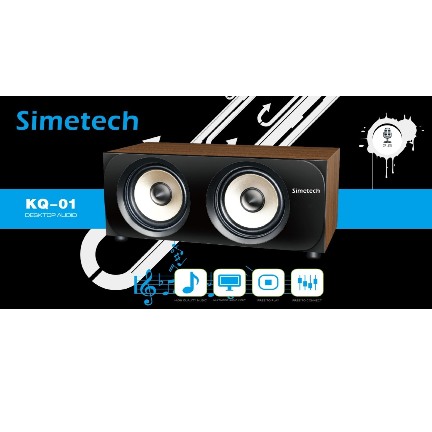 Loa laptop simetech kq-01 hàng chính hãng,âm thanh cực hay