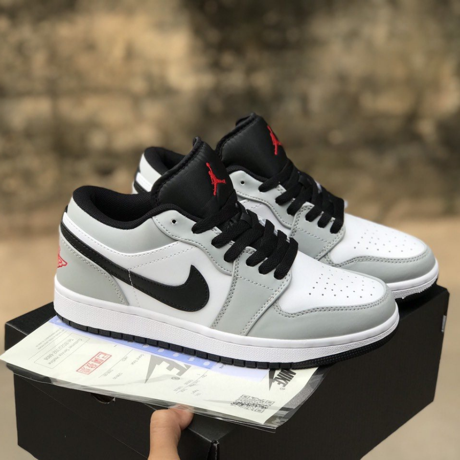 Giày jd 1 Low Smoke Grey, Giầy thể thao JD1 Xám thấp nam nữ bản mới Hot Hit