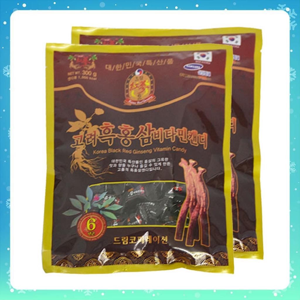 Kẹo Hắc Sâm Hàn Quốc ( Bộ 2 gói 300g ) - Kẹo sâm Maximas