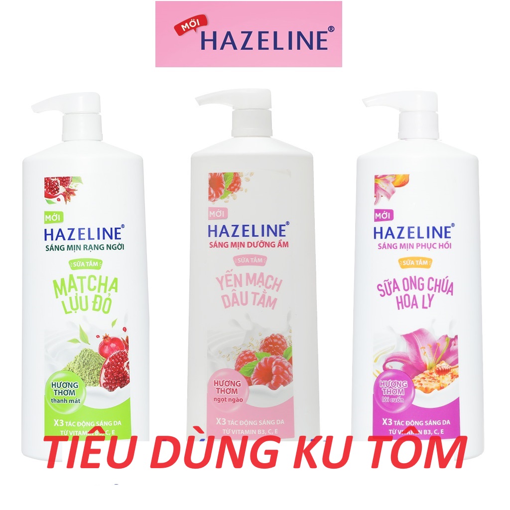 Sữa tắm Hazeline dưỡng sáng da chai 1kg