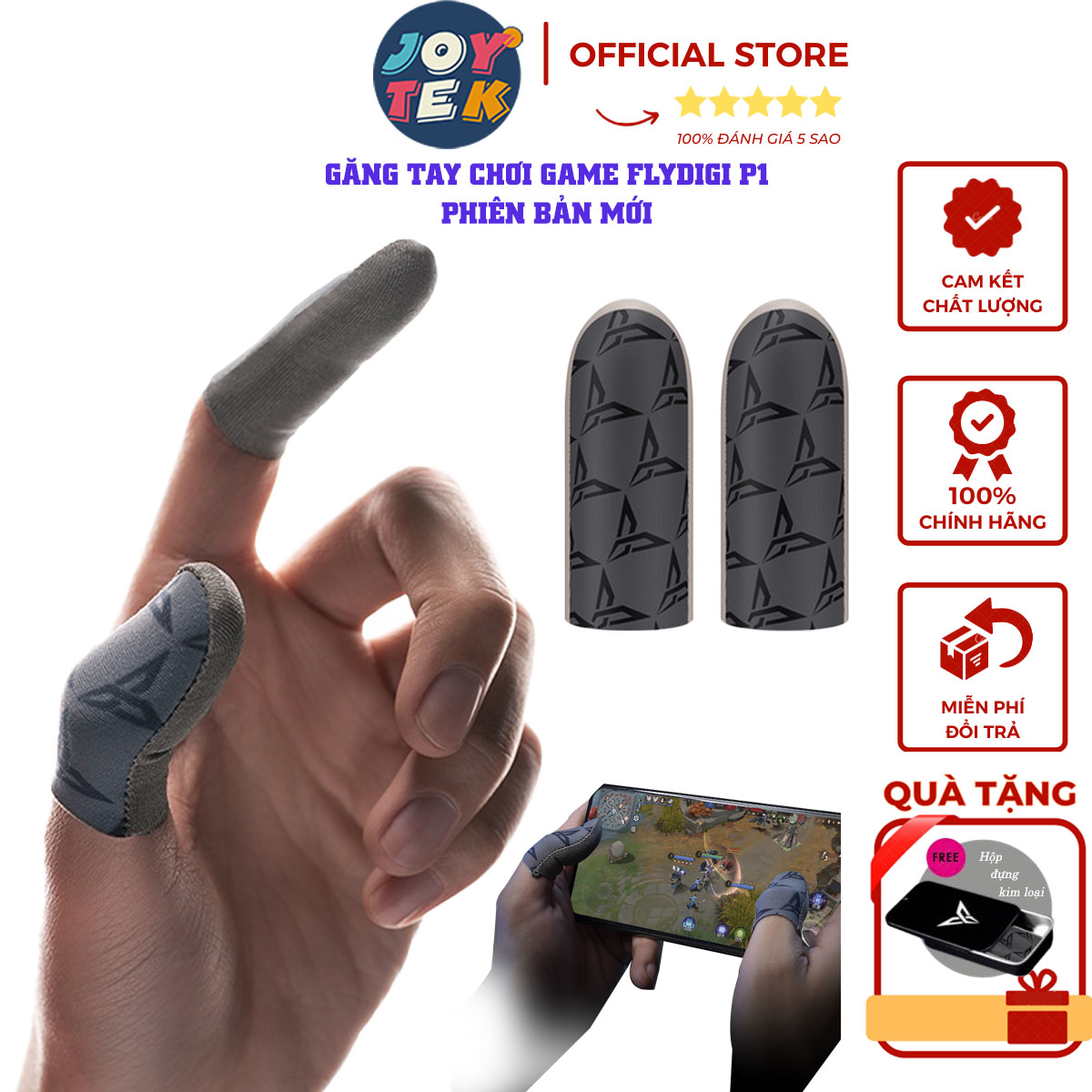 Flydigi P1 găng tay chơi game sợi bạc, bao tay chống mồ hôi chơi game liên quân, pubg, cod