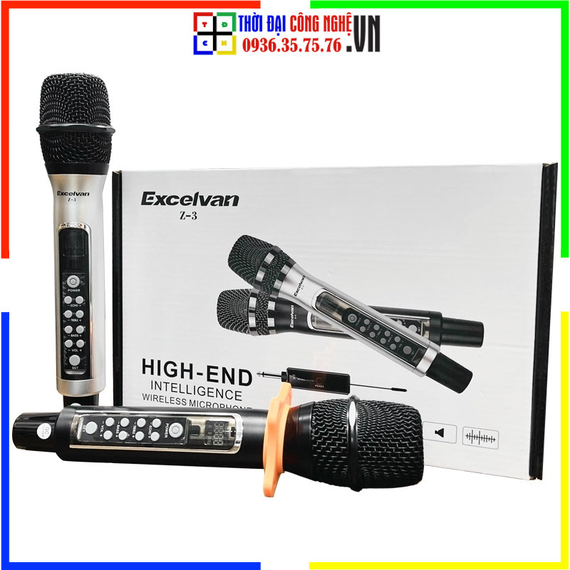 Micro Karaoke không dây Excelvan Z3 tích hợp vang số chính hãng- Bảo hành12 tháng, 1 đổi 1 trong 30 ngày