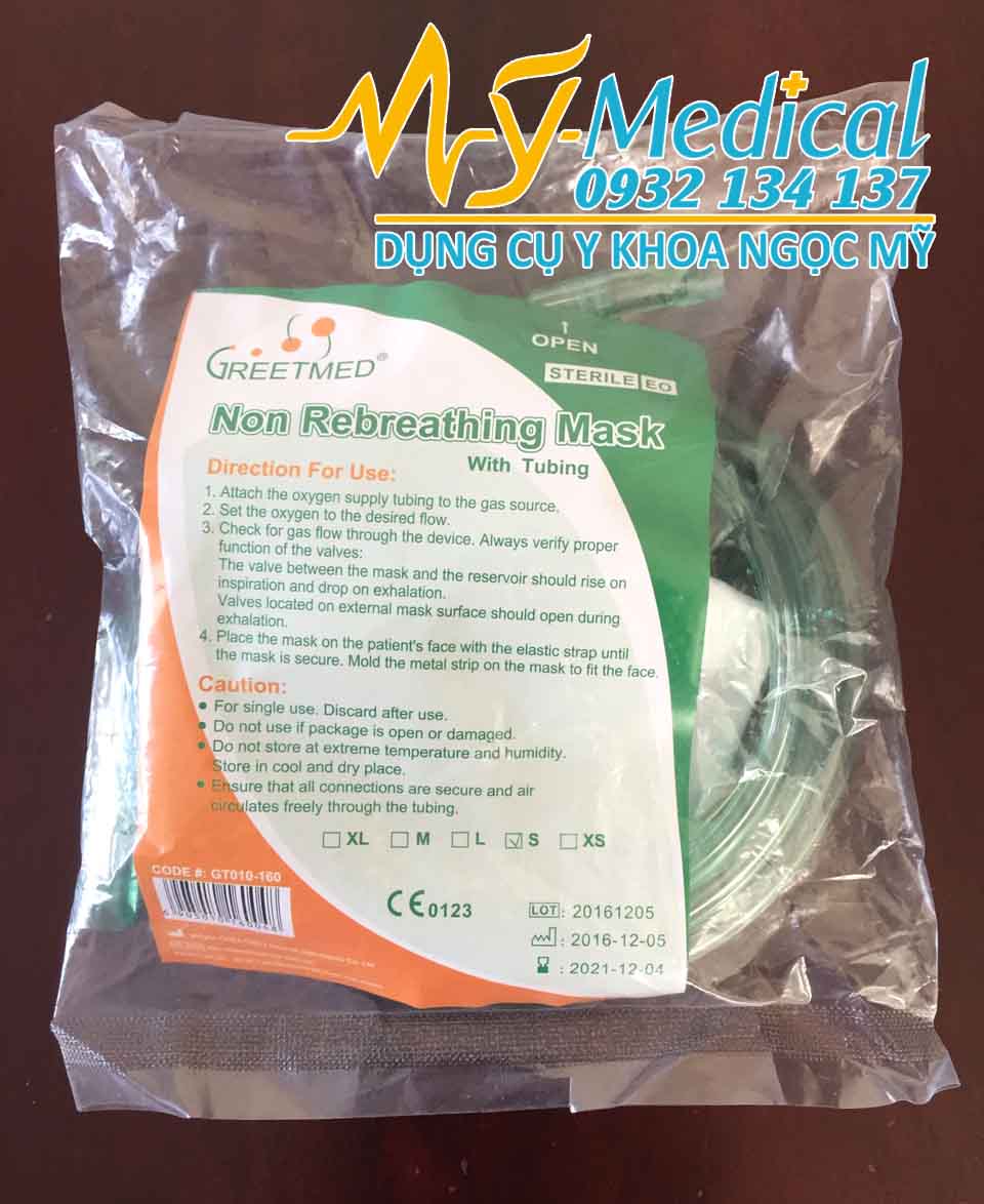 [HCM]Mask thở oxy có túi Greetmed
