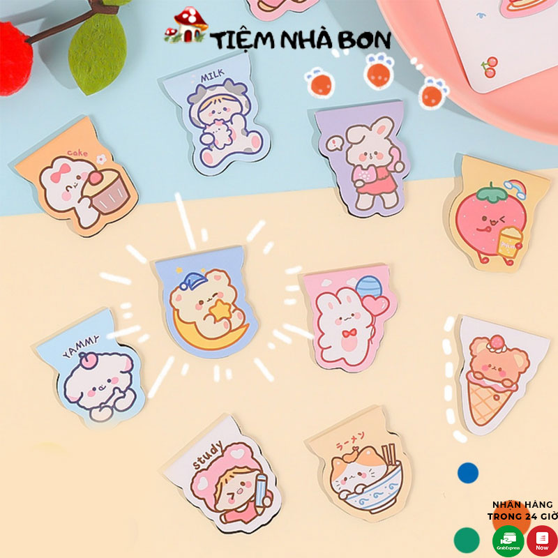 Miếng cài bookmark nam châm đánh dấu trang sách vở cute, Kẹp đánh dấu trang dễ thương