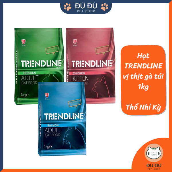 Thức ăn hạt khô cho mèo con và mèo lớn lider trendline - túi 1kg