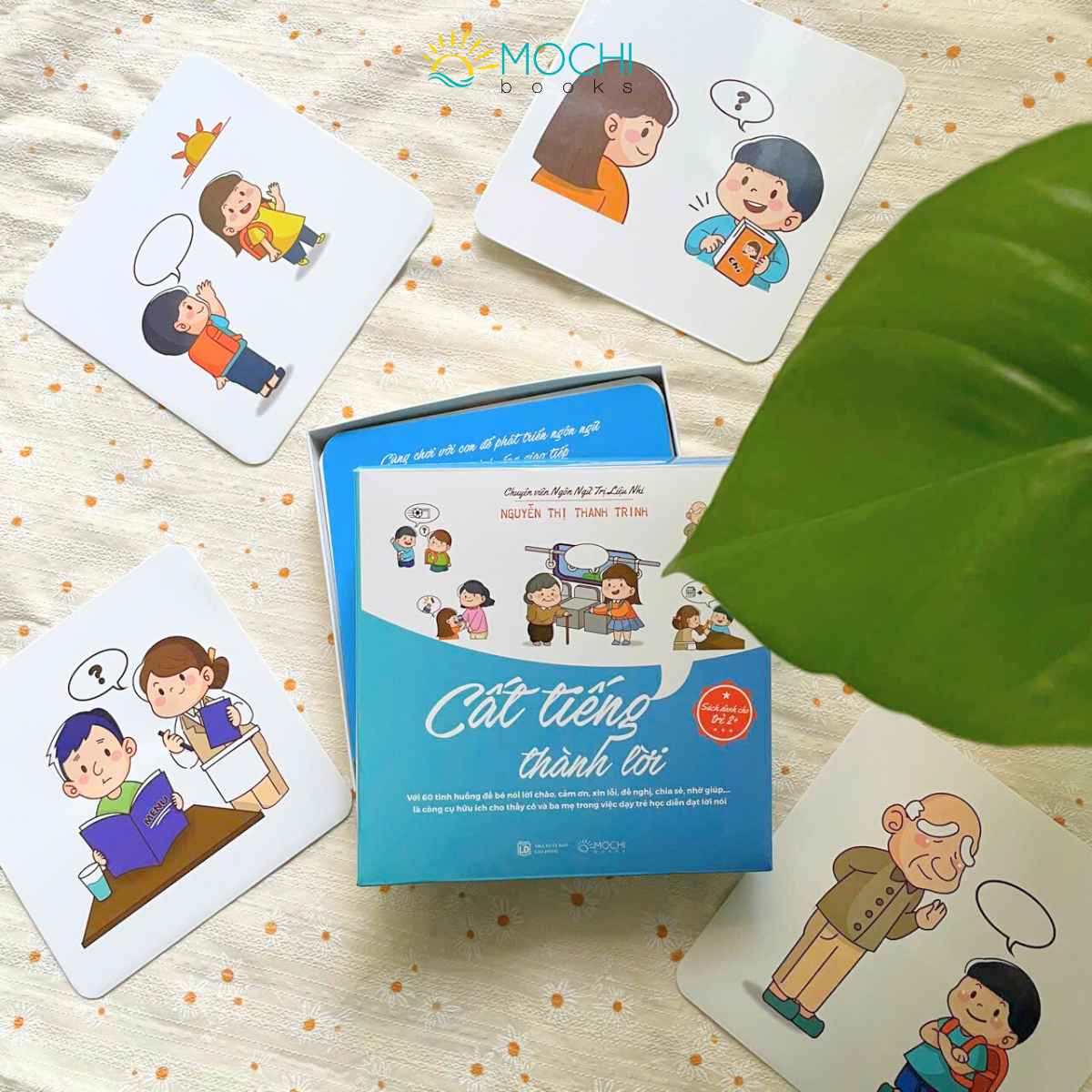 Sách -  Cất Tiếng Thành Lời - Với 60 tình huống để bé nói lời chào, cảm ơn, xin lỗi, đề nghị, chia sẻ, nhờ giúp,... là công cụ hữu ích cho thầy cô và ba mẹ trong việc dạy trẻ học diễn đạt lời nói.