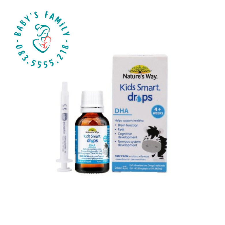 Tpbs dha drops kids smart nature’s way úc dạng nhỏ giọt - chai 20ml