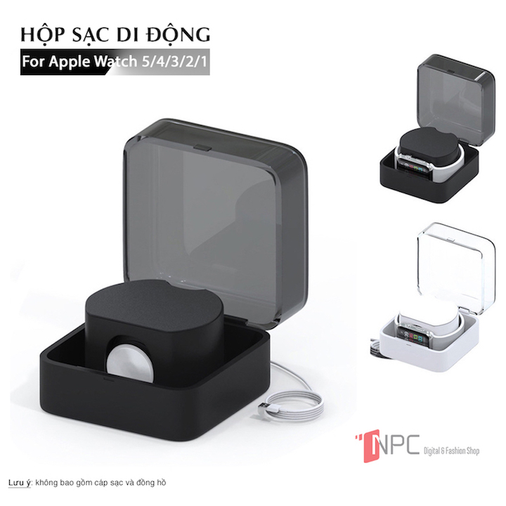 Hộp Cuộn Dây Sạc Kiêm Đế Sạc Dành Cho Đồng Hồ Apple Watch