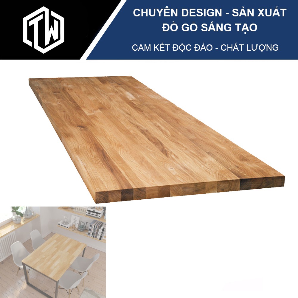 Mặt bàn gỗ tự nhiên cao cấp, nhiều kích thước