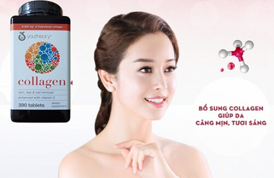 Viên uống Collagen và Biotin Youtheory, Mỹ giúp làm đẹp da, móng chắc khỏe, tóc óng mượt