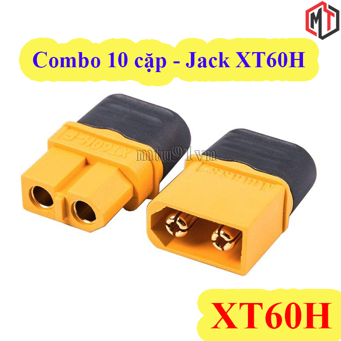 Combo 10 cặp - Jack cắm XT60H có chụp bảo vệ