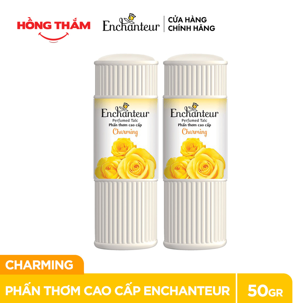 [Combo 2 chai] Phấn thơm cao cấp Enchanteur charming 50g*2 (hongthamshop.com)- PT90