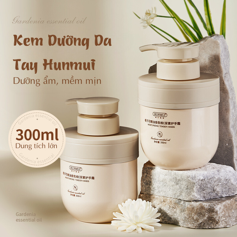 Kem Dưỡng Trắng Da Tay HUNMUI Chiết Xuất Tinh Dầu Hoa Dành Dành, Giúp Bàn Tay Luôn Mềm, Mịn Và Trắng