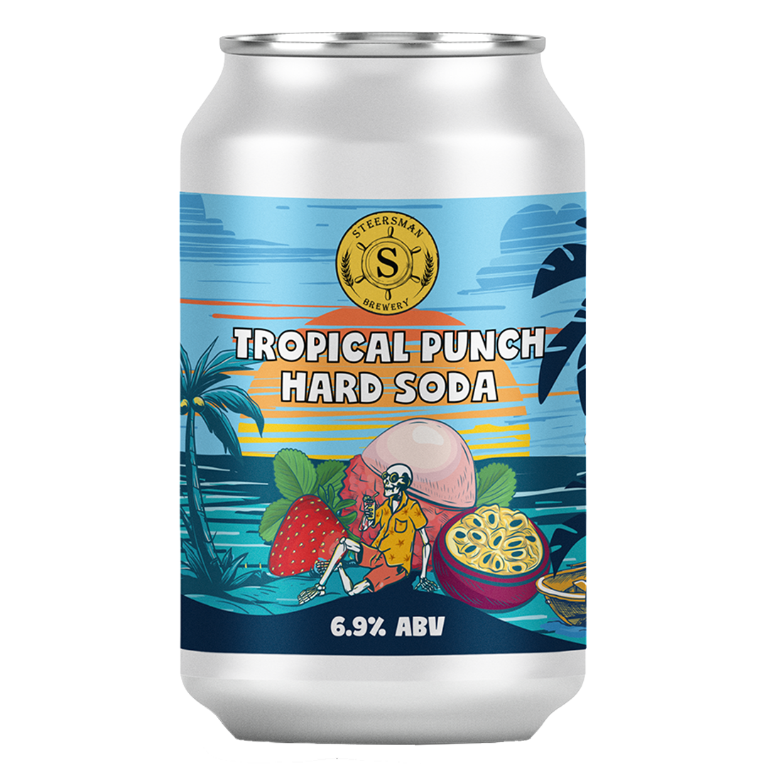 Steersman Tropical Punch Soda, Vị Vải, Thùng 24 lon, lon 330ml