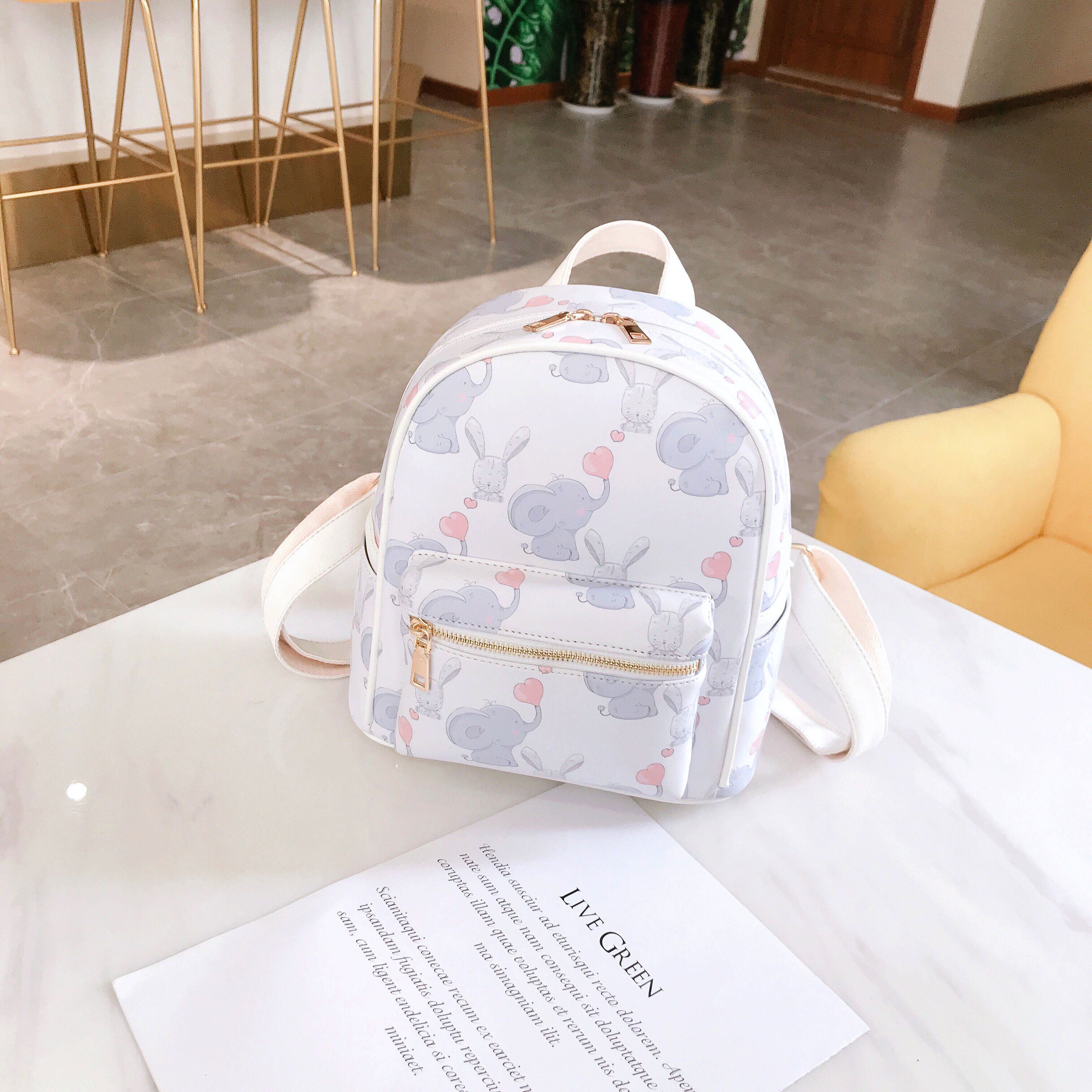 [HÀNG MỚI VỀ] Balo da họa tiết cartoon siêu xinh  B79