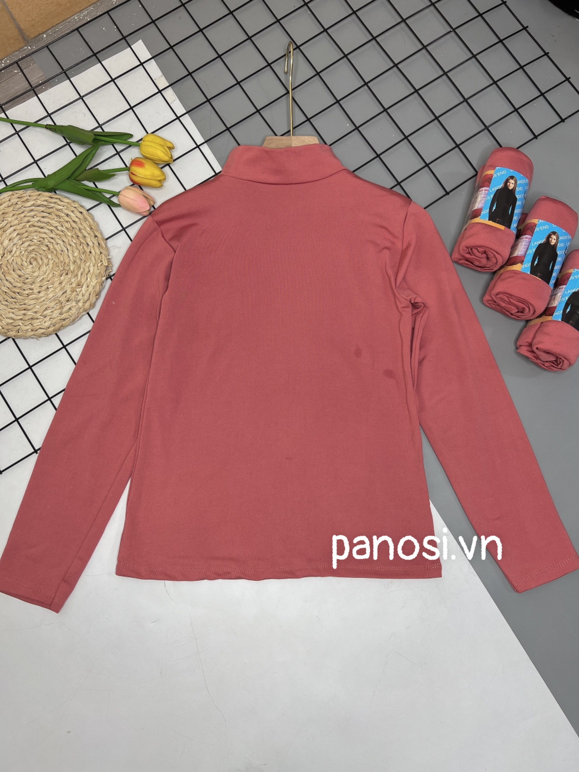 Áo giữ nhiệt nữ cổ cao 3cm áo thu đông nữ siêu co giãn, mặc thoải mái Panosi - A510