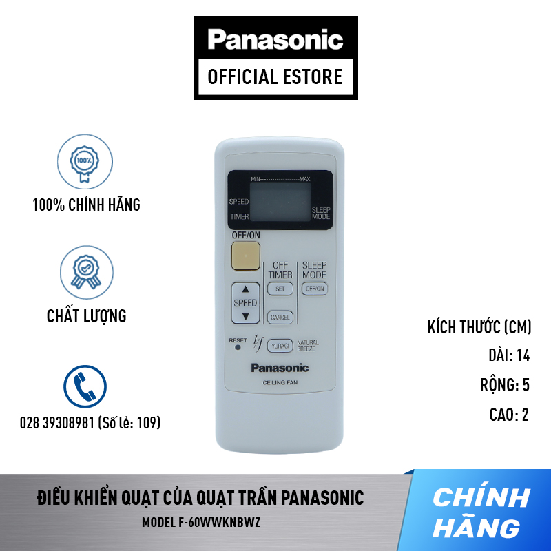 Điều khiển Quạt Panasonic Model F-60WWKNBWZ/F-60WWKNBWQVV-VN 60WWK1610ZM