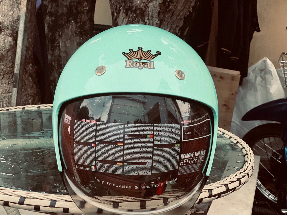 [HCM]Nón bảo hiểm 3/4 kính âm Royal M139 Đen Nhám bảo hành 12 tháng (Tặng balo rút)