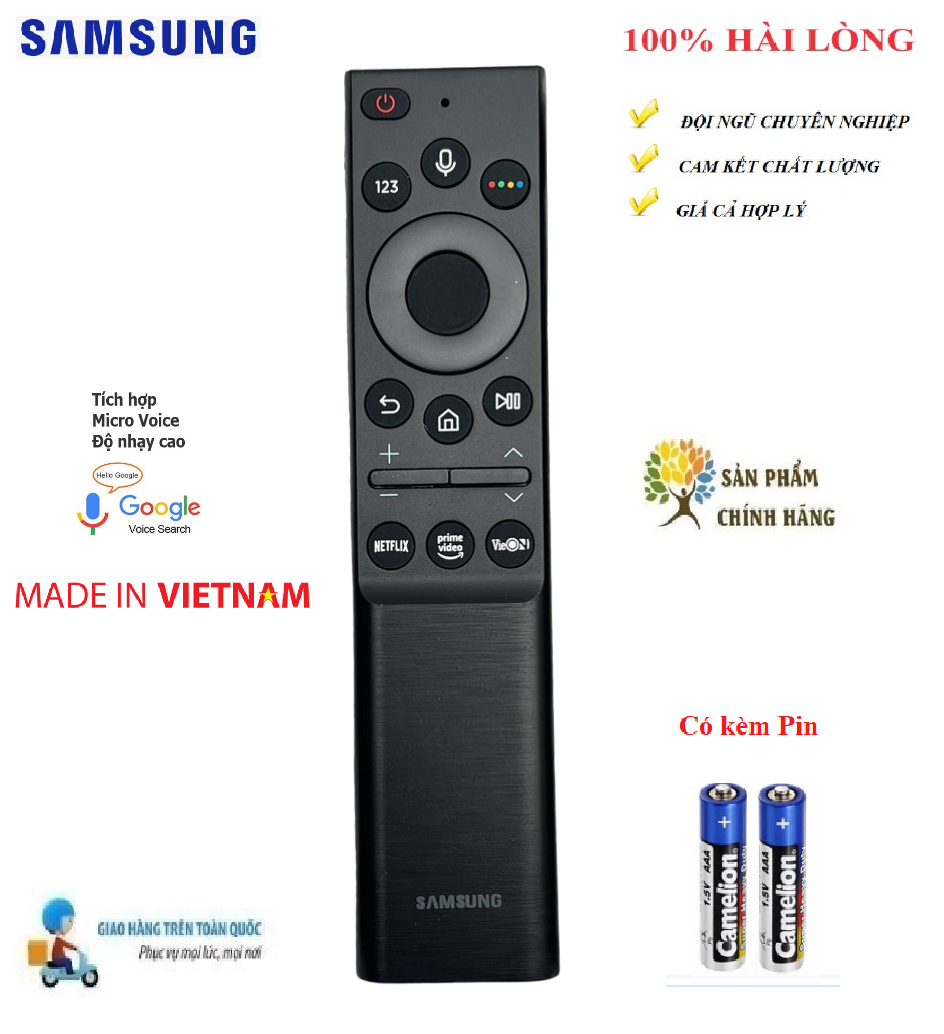 Điều khiển giọng nói TV Samsung Qled 2024 ((NÚT VieON)) HÀNG CHÍNH HÃNG THEO MÁY Made in Viet Nam [XẢ KHO GIÁ SỐC]