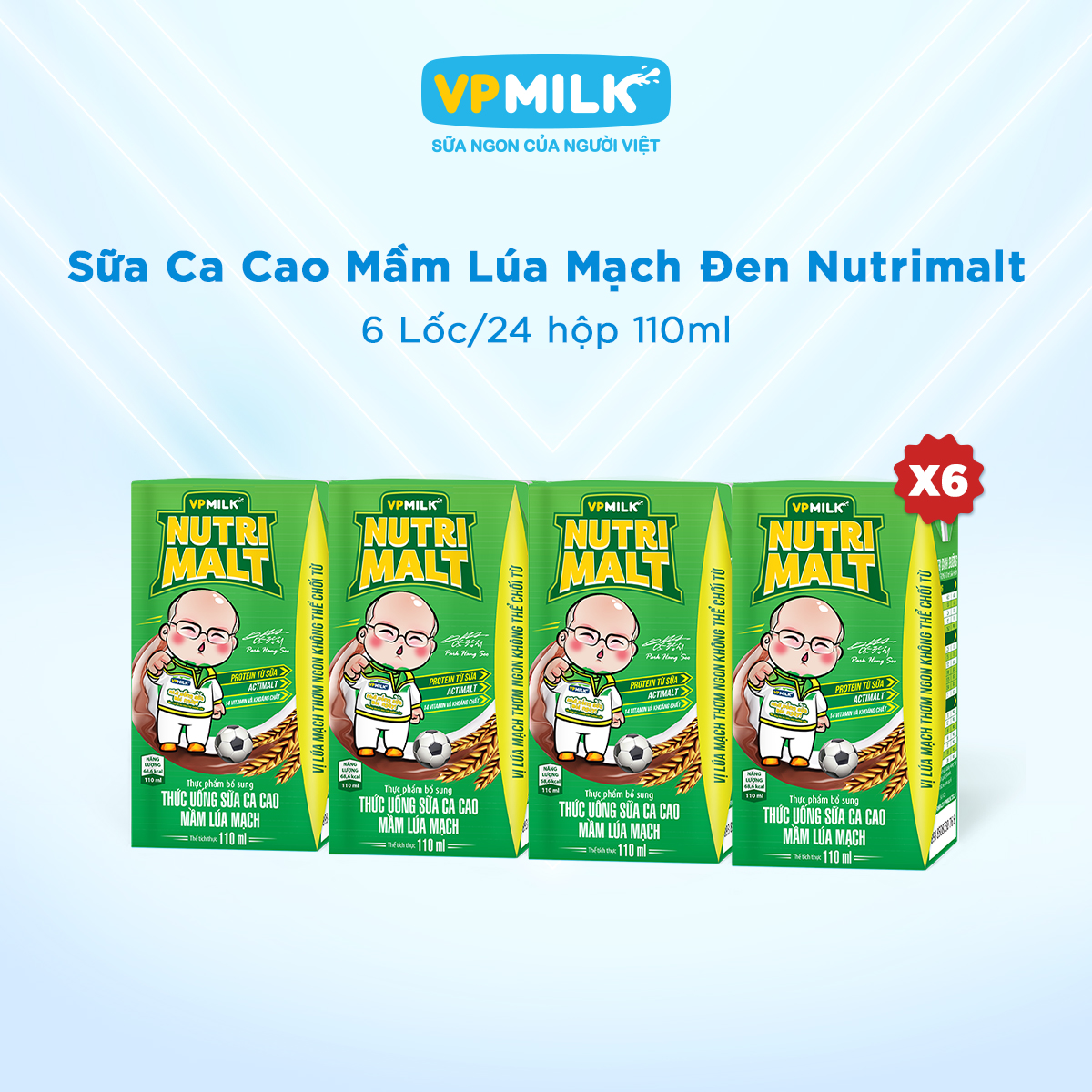 [6 Lốc 110ml] Sữa Ca Cao Mầm Lúa Mạch Đen Nutrimalt 110ml Cho Bé Từ 1 Tuổi