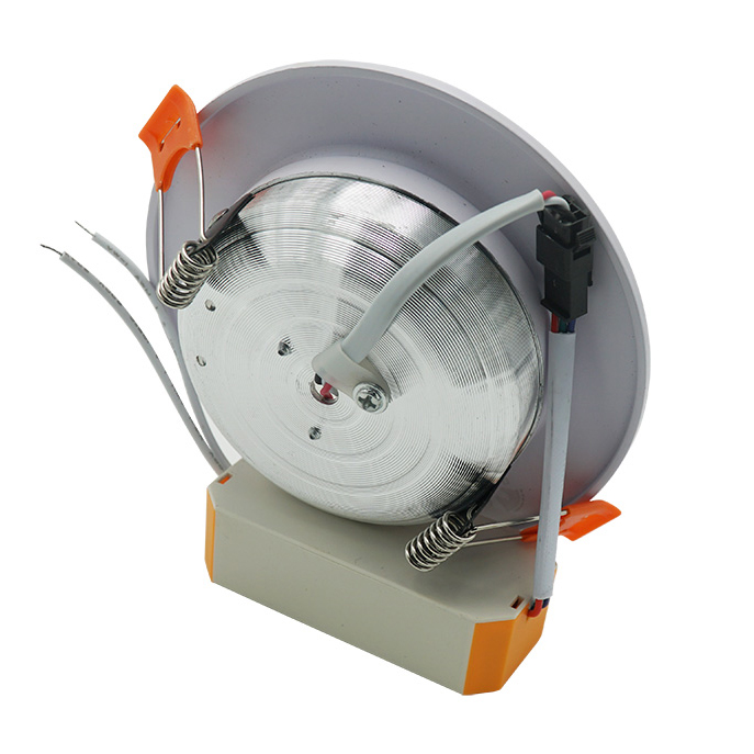 Đèn âm trần đế mũ 7w ánh sáng 3 màu Đèn Led âm trần đổi màu 7w phi 90 đế mũ - HC LIGHTING