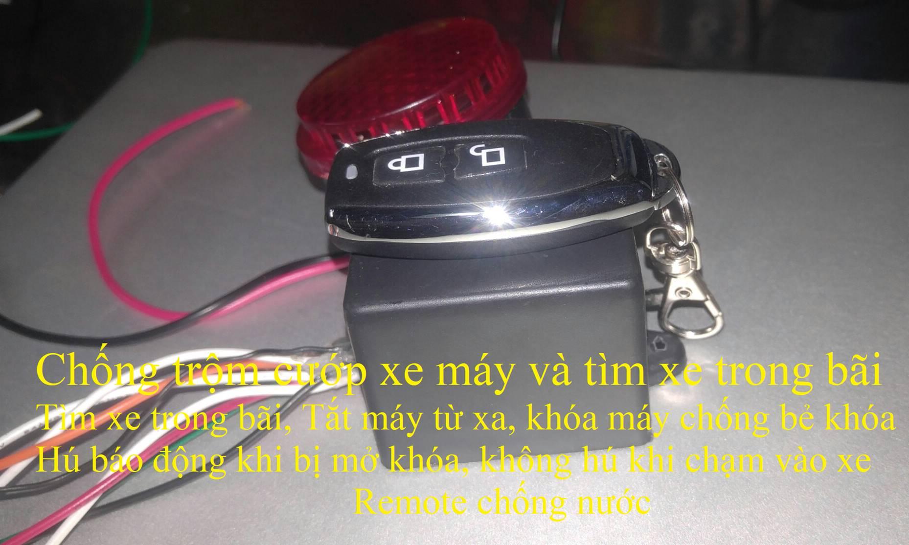 Chống trộm cướp xe máy từ xa, Tìm xe trong bãi remote không vô nước
