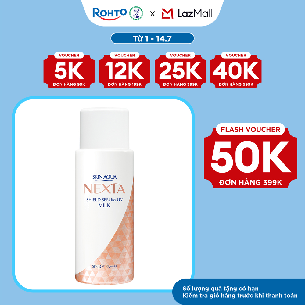 Serum chống nắng ngăn sạm, nám da Skin Aqua Nexta Shield Serum UV Essence SPF50+ PA++++ 50g ( dạng sữa)